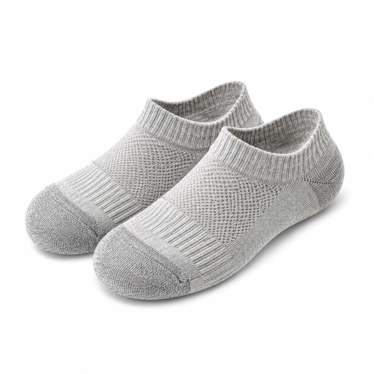 Chaussettes basses 35-38 en textile gris respirantes style sport
