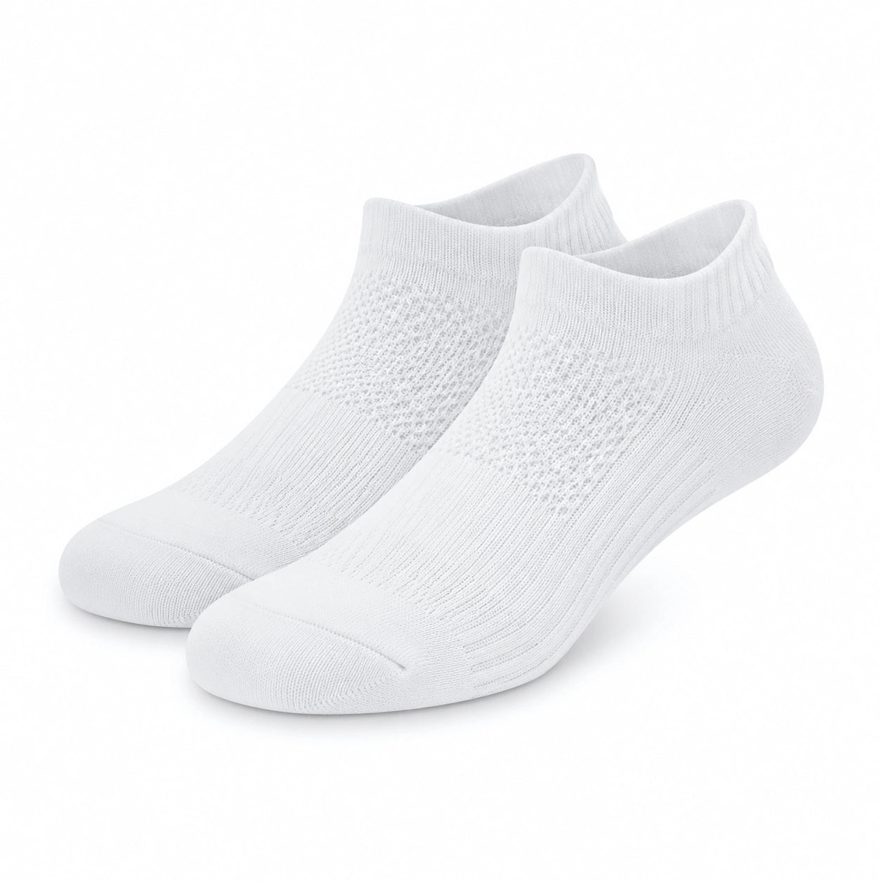 Chaussettes basses 35-38 en maille blanche respirante pour usage quotidien