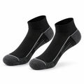 Chaussettes de sport 39-42 noir et gris en maille extensible - maintien côtelé