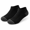 Chaussettes de sport 43-46 en maille textile noire respirantes à tige basse