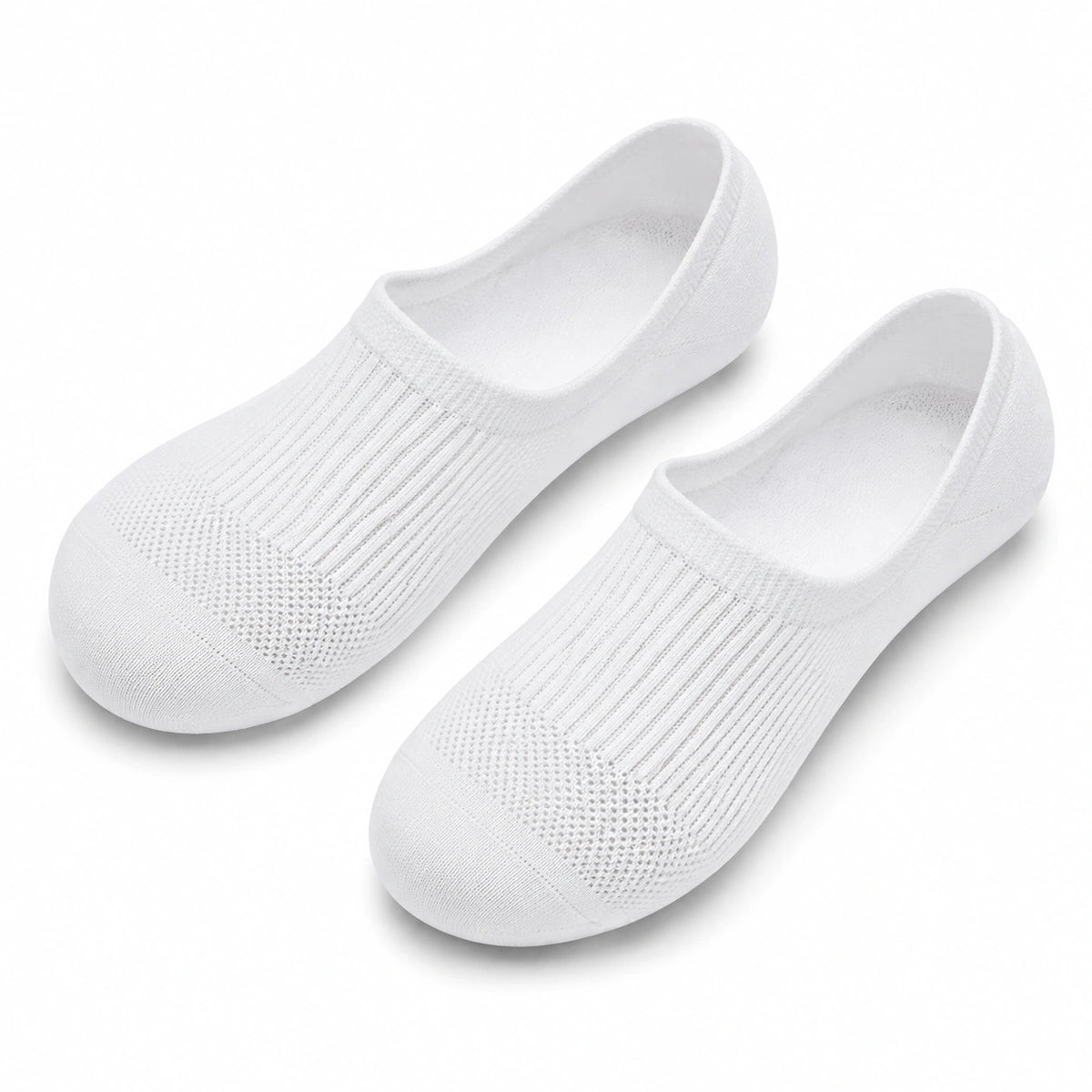 Chaussettes ballerines 35-38 en maille blanche respirante - coupe basse