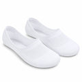 Chaussettes ballerines 39-42 en maille blanche respirante - invisibles