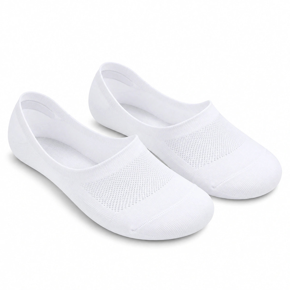 Chaussettes ballerines 39-42 en maille blanche respirante - invisibles