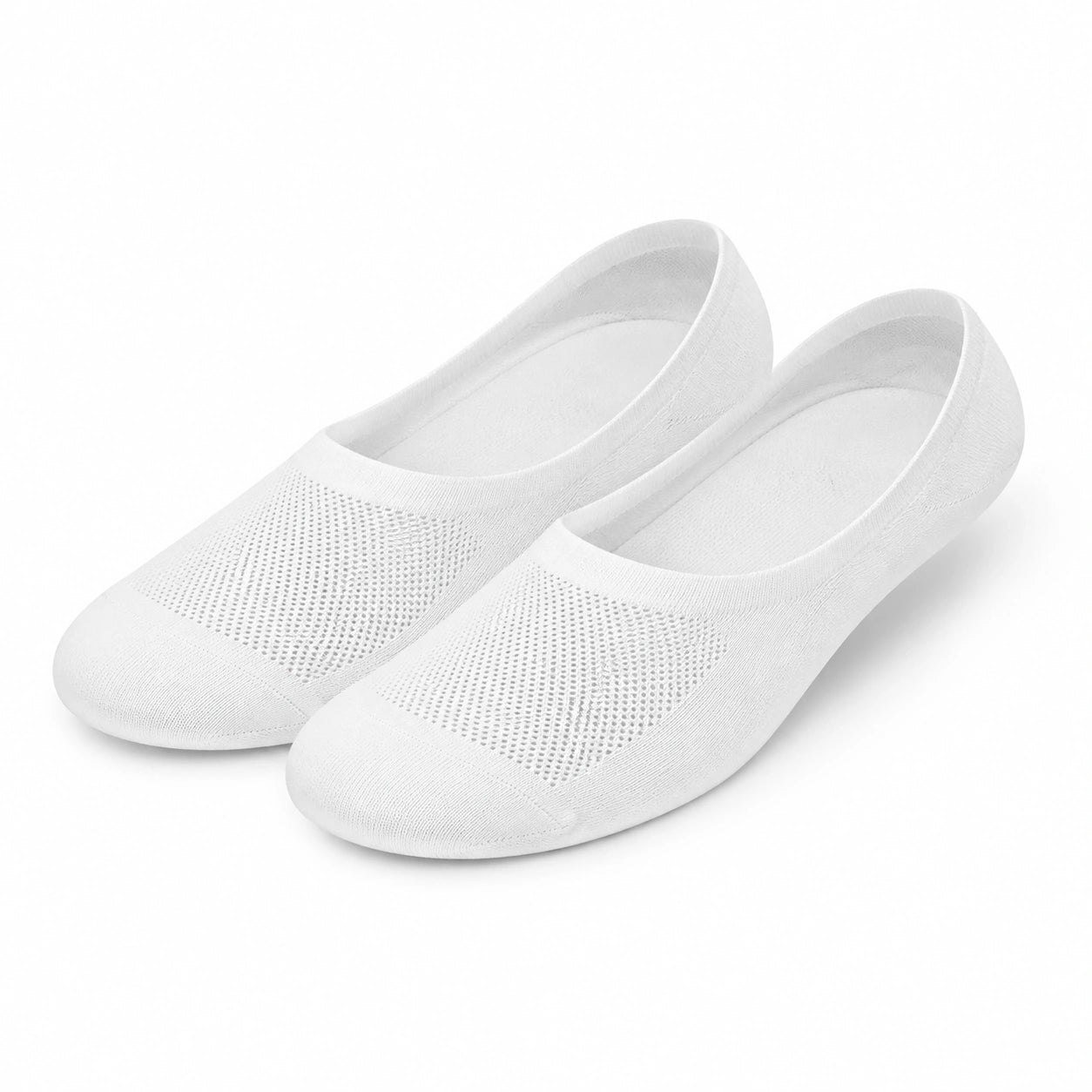 Chaussettes invisibles 39-42 en maille textile blanche respirante