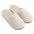 Chaussons 36/37 en textile écru à enfiler pour intérieur
