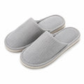 Chaussons d'intérieur 38/39 en textile côtelé gris à enfiler