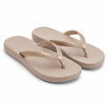 Tongs compensées 38/39 synthétiques beige doré semelle plateforme estivale
